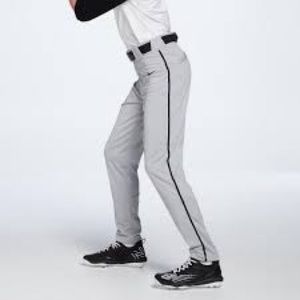 NWT Nike Men's Vapor Pro Gray/Black Piped Baseball Pants Size M 747226-058